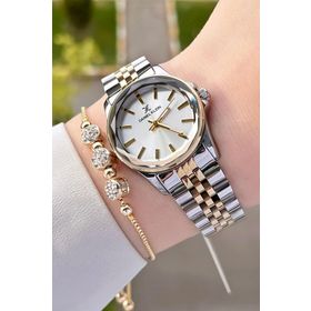 Daniel Klein DKISTE1186 Gold Gümüş Renk Kadın Kol Saati ve Bileklik