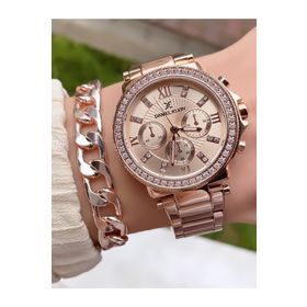 Daniel Klein DKL00851.0.317 Rose Gold Renk Su Geçirmez Kadın Kol Saati + Bileklik