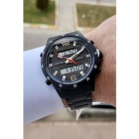 Daniel Klein DKSOI33I3A Siyah Renk Analog ve Dijital Dual Time Erkek Kol Saati