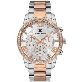 Daniel Klein EDK.1.10091.2 Rose Gold/Gümüş Taşlı Kadın Kol Saati