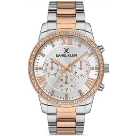 Daniel Klein EDK.1.10091.2 Rose Gold/Gümüş Taşlı Kadın Kol Saati