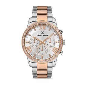 Daniel Klein EDK.1.10091.2 Rose Gold/Gümüş Taşlı Kadın Kol Saati