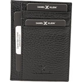 Daniel Klein Erkek Unisex Deri Cüzdan Kartlık Hakiki Deri Yapraklı