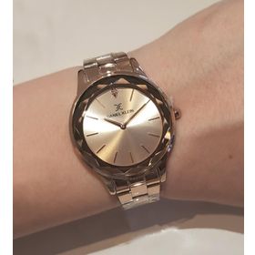 Daniel Klein Kesme Camlı Çelik Bilezik Rose Gold Kadın Kol Saati
