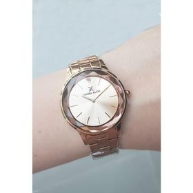 Daniel Klein Kesme Camlı Çelik Bilezik Rose Gold Kadın Kol Saati