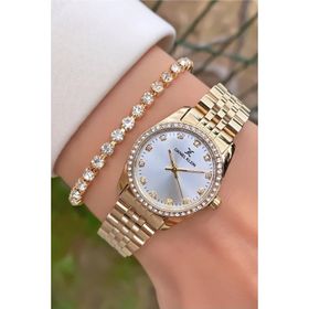 Daniel Klein MRD11313 Altın Renk Taşlı Kadın Kol Saati