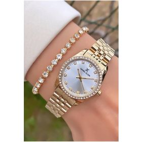 Daniel Klein MRD11313 Altın Renk Taşlı Kadın Kol Saati