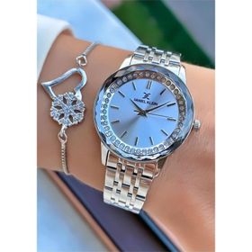 Daniel Klein MRD11391 Gümüş Renk Taşlı Kadın Kol Saati