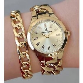 Daniel Klein SZNDK711ZN-1 Altın Sarısı Zincirli Kadın Kol Saati