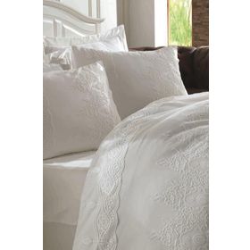 Dantela Duru Vita Pamuk Saten 200 x 220 cm Çift Kişilik Nevresim Takımı