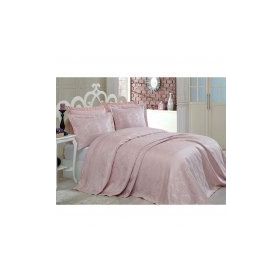 Dantela Vita Simay Pudra 260x260 cm Çift Kişilik Yatak Örtüsü