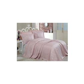 Dantela Vita Simay Pudra 260x260 cm Çift Kişilik Yatak Örtüsü