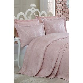 Dantela Vita Simay Pudra 260x260 cm Çift Kişilik Yatak Örtüsü