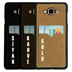 Daphne Samsung J5 2016 J510 Deri Kartlıklı Arka Kapak Kılıf