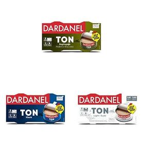 Dardanel 2x140 gr Zeytinyağlı Ton Balığı + 2x140 gr Ayçiçek Yağlı Ton Balığı + 2x140 gr Light Ton Balığı