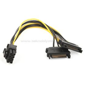 Dark 2x SATA 6+2Pin PCI-EX Dönüştürücü Güç Kablosu