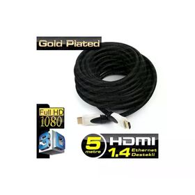 Dark 5 m HDMI V1.4 4K 3D ve Ağ Destekli Kılıflı Altın Uçlu Kablo