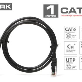 Dark AWG24-7 1m Cat6 Siyah Network Kablosu