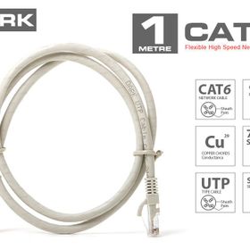 Dark AWG24-7 Cat6 1m Gri Network Kablosu