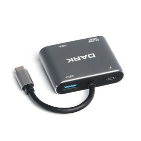 Dark DK-AC-U31XHDV 4in1 USB C to HDMI VGA + USB3.0 + PD Dönüştürücü