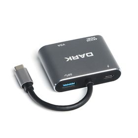 Dark DK-AC-U31XHDV 4in1 USB C to HDMI VGA + USB3.0 + PD Dönüştürücü