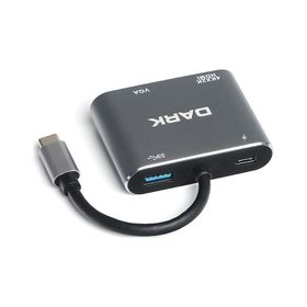Dark DK-AC-U31XHDV 4in1 USB C to HDMI VGA + USB3.0 + PD Dönüştürücü