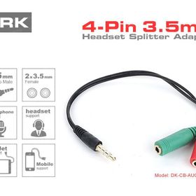 Dark DK-CB-AUC01 20 cm 3.5 mm Rca Stereo Ses Dönüştürücü Kablo