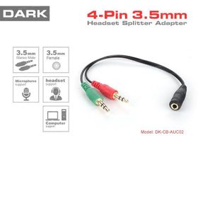 Dark DK-CB-AUC02 2x3.5 mm Stereo Erkek 3.5 mm Stereo Dişi Y Kablo