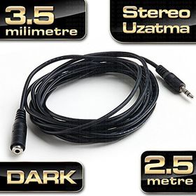 DARK DK-CB-AUEXTL250 2.5 MT STEREO SES UZATMA KABLOSU