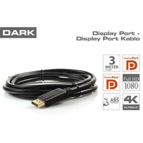 Dark DK-CB-DPL300 3 mt V1.2 FreeSync 144HZ 240HZ Destekli Display Port Kablo
