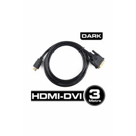 DARK DK-CB-DVIXHDMIL300 3 METRE DVI - HDMI ÇİFT YÖNLÜ GÖRÜNTÜ KABLOSU