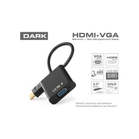 Dark DK-HD-AHDMIXVGA4 Siyah HDMI-VGA Dönüştürücüsü