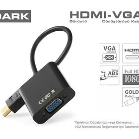 Dark DK-HD-AHDMIXVGA4 Siyah HDMI-VGA Dönüştürücüsü