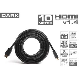 Dark DK-HD-CV14L1000 Altın Kaplama Siyah 10 Mt HDMI Kablo