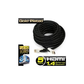 Dark DK-HD-CV14L500 Altın Kaplama Siyah 5 Mt HDMI Kablo