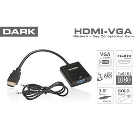 Dark HDMI Vga ve Ses Aktif Dijital Analog Dönüştürücüsü