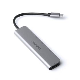Dark USB 3.1 Type-C 6 in 1 HDMI-TF SD Kart Okuyucu-USB 3.0 USB 2.0-USB-C PD Dönüştürücü Çevirici HUB
