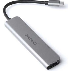 Dark USB 3.1 Type-C 6 in 1 HDMI-TF SD Kart Okuyucu-USB 3.0 USB 2.0-USB-C PD Dönüştürücü Çevirici HUB