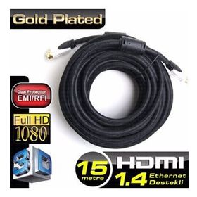 Dark v1.4 1 5mt 4K - 3D Ağ Destekli Dual Molding, Kılıflı Altın Uçlu HDMI Kablo