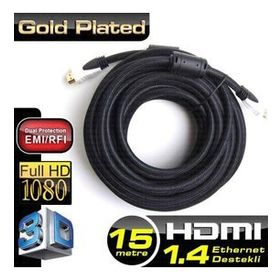 Dark v1.4 1 5mt 4K - 3D Ağ Destekli Dual Molding, Kılıflı Altın Uçlu HDMI Kablo