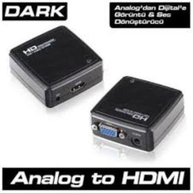 Dark VGA to HDMI Aktif Dönüştürücü