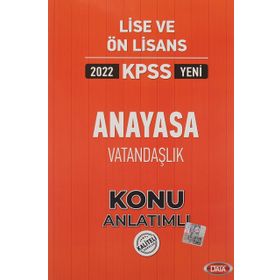 Data 2022 KPSS Lise ve Ön Lisans Anayasa Vatandaşlık Konu Anlatımlı