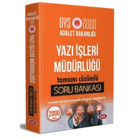 Data Yayınları 2020 GYS Adalet Bakanlığı Tamamı Çözümlü Soru Bankası