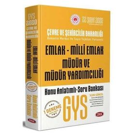 Data Yayınları 2020 GYS Çevre Ve Şehircilik Bakanlığı Emlak Milli Emlak Müdür Ve Müdür Yardımcılığı
