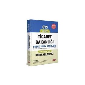 Data Yayınları 2020 GYS Ticaret Bakanlığı Tüm Kadrolar için Ortak Konular Konu Anlatımlı Hazırlık Kitabı