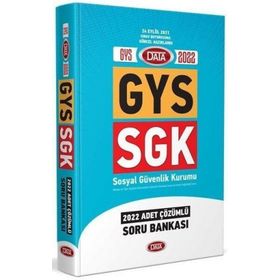Data Yayınları 2022 GYS SGK Soru Bankası