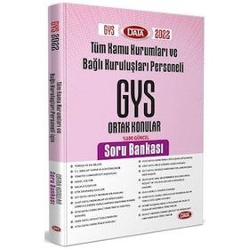 Data Yayınları 2022 GYS Tüm Kamu Kurumları Ortak Konular Soru Bankası