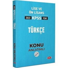 Data Yayınları 2022 KPSS Lise Ön Lisans Türkçe Konu Anlatımlı