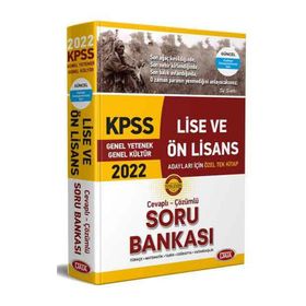 Data Yayınları 2022 KPSS Lise ve Ön Lisans Cevaplı Çözümlü Soru Bankası