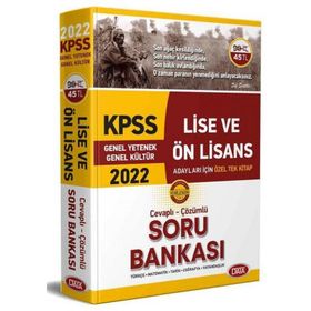 Data Yayınları 2022 KPSS Lise ve Ön Lisans Cevaplı Çözümlü Soru Bankası
